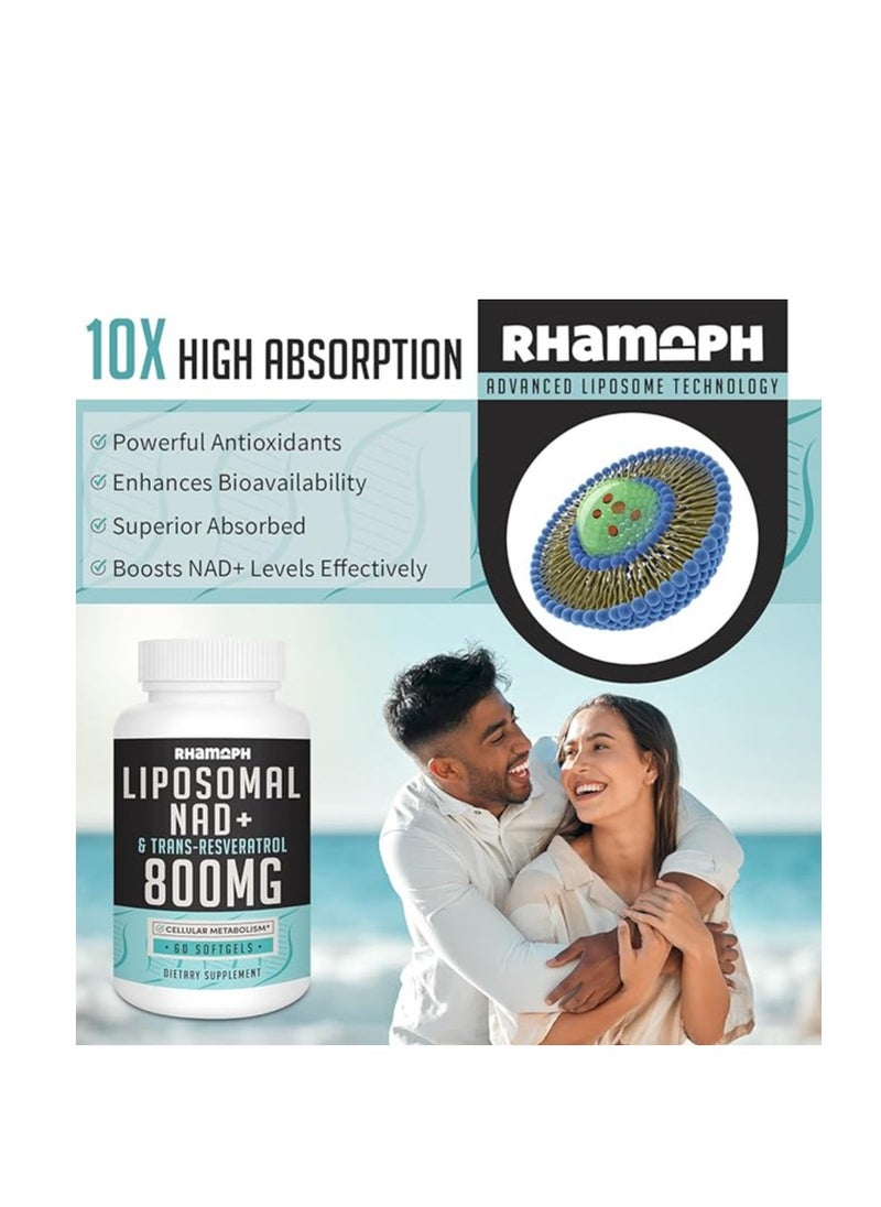 Rhamoph - Liposomal Nad And Trans Resveratrol 800 Mg 60 Softgels - Image 1