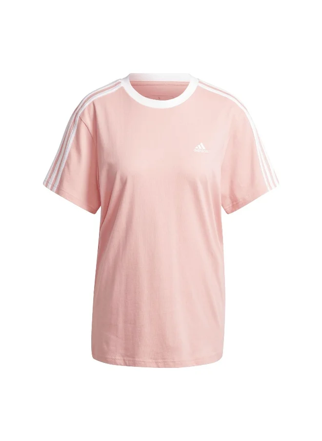 اديداس adidas W 3S Bf T Pink Training T-Shirts 2XSS