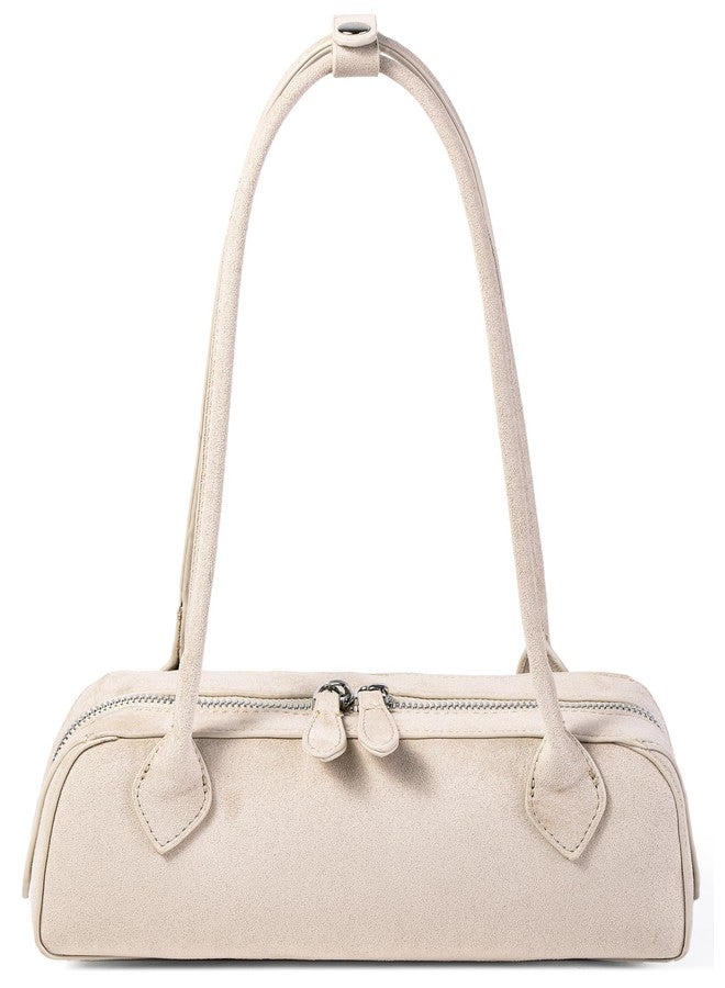 Molodo Suede Shoulder Bag for Women Vintage Small Purses Hobo Bag Satchel for Vacation Work - Image 1