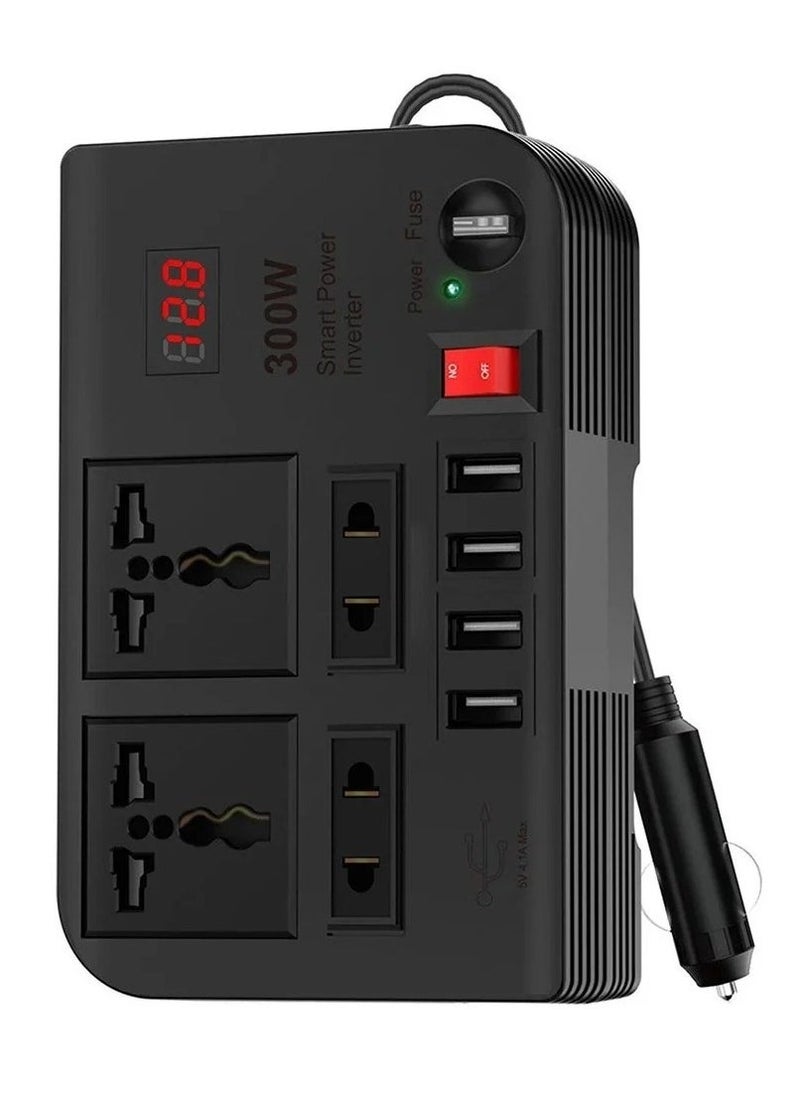 Denx High Frequency Car Power Inverter Modified Sine Wave Inverter 300W Multi Port Power Inverter Volt To 220V  - Image 1