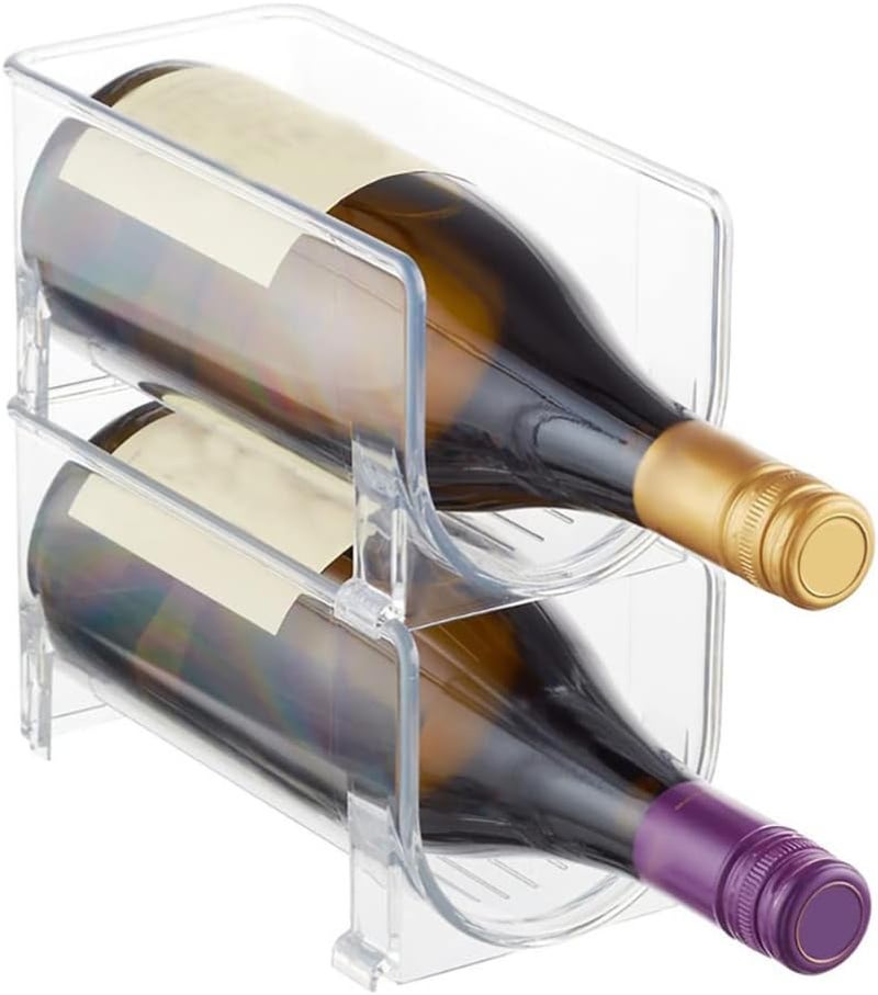 woobles Set of 2 Stackable Wine Storage Rack Counter Top Wine Holder Free Standing Organizer for Refrigerator or Kitchen Countertops - Image 2