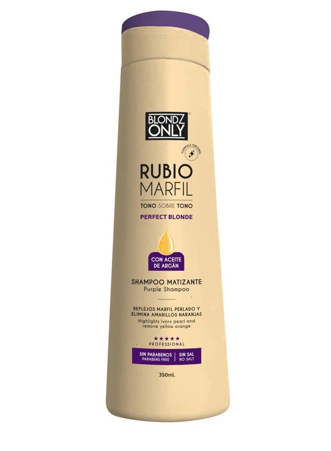 Blondz Only Purple Shampoo Rubio Marfil Ivory Blonde with Argan Oil Perfect Blonde 11.8 Fluid Ounce (350 ml) - Image 1