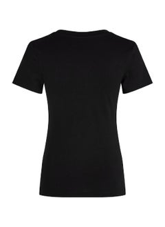 Calvin Klein Jeans Women's Slim Monogram T-Shirt - Cotton, Black  - Image 2
