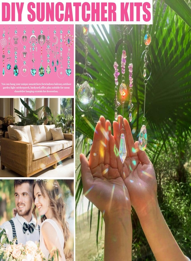 WASTROYAL DIY Suncatcher Kit 500PCS Valentine's Day Suncatchers Craft Kits Heart Suncatcher Ornaments DIY Window Art Sun Catchers for Valentine's Day Adults Home Wedding Garden Decor Favors Gift (Love Shape) - Image 4