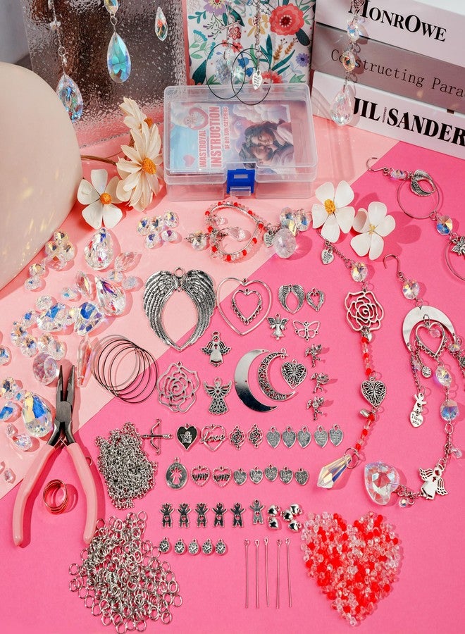 WASTROYAL DIY Suncatcher Kit 500PCS Valentine's Day Suncatchers Craft Kits Heart Suncatcher Ornaments DIY Window Art Sun Catchers for Valentine's Day Adults Home Wedding Garden Decor Favors Gift (Love Shape) - Image 5