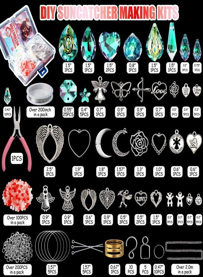 WASTROYAL DIY Suncatcher Kit 500PCS Valentine's Day Suncatchers Craft Kits Heart Suncatcher Ornaments DIY Window Art Sun Catchers for Valentine's Day Adults Home Wedding Garden Decor Favors Gift (Love Shape) - Image 2