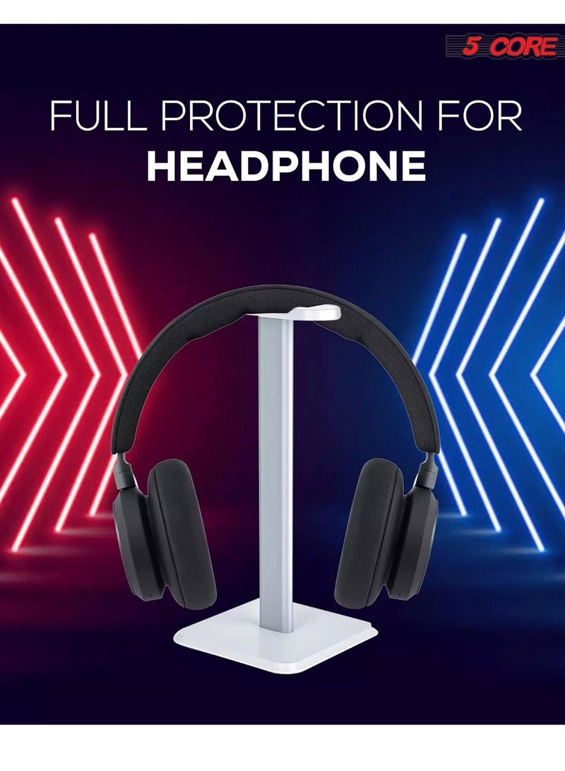 5 Core Headphone Stand White with Stable Base Premium Headset Holder with Aluminum Supporting Bar, Flexible Headrest Hanger, Anti-Slip Earphone Stand White - Image 5