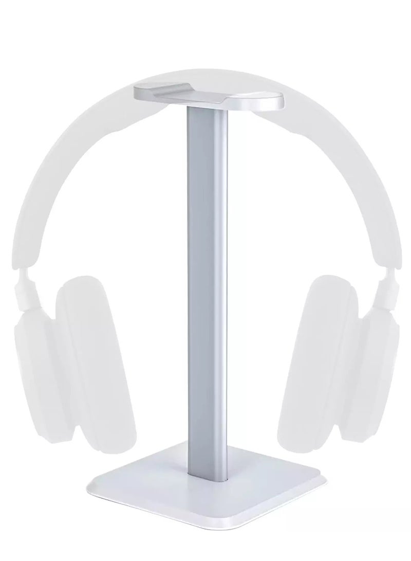 5 Core Headphone Stand White with Stable Base Premium Headset Holder with Aluminum Supporting Bar, Flexible Headrest Hanger, Anti-Slip Earphone Stand White - Image 1