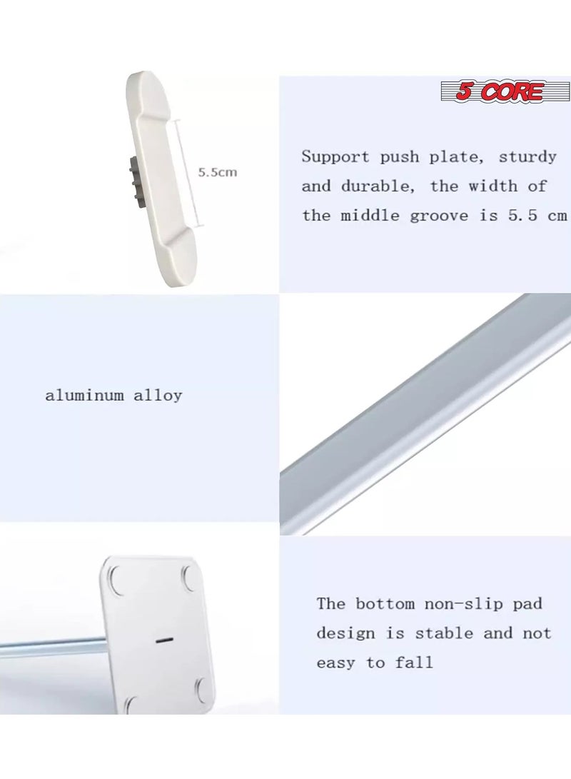 5 Core Headphone Stand White with Stable Base Premium Headset Holder with Aluminum Supporting Bar, Flexible Headrest Hanger, Anti-Slip Earphone Stand White - Image 3