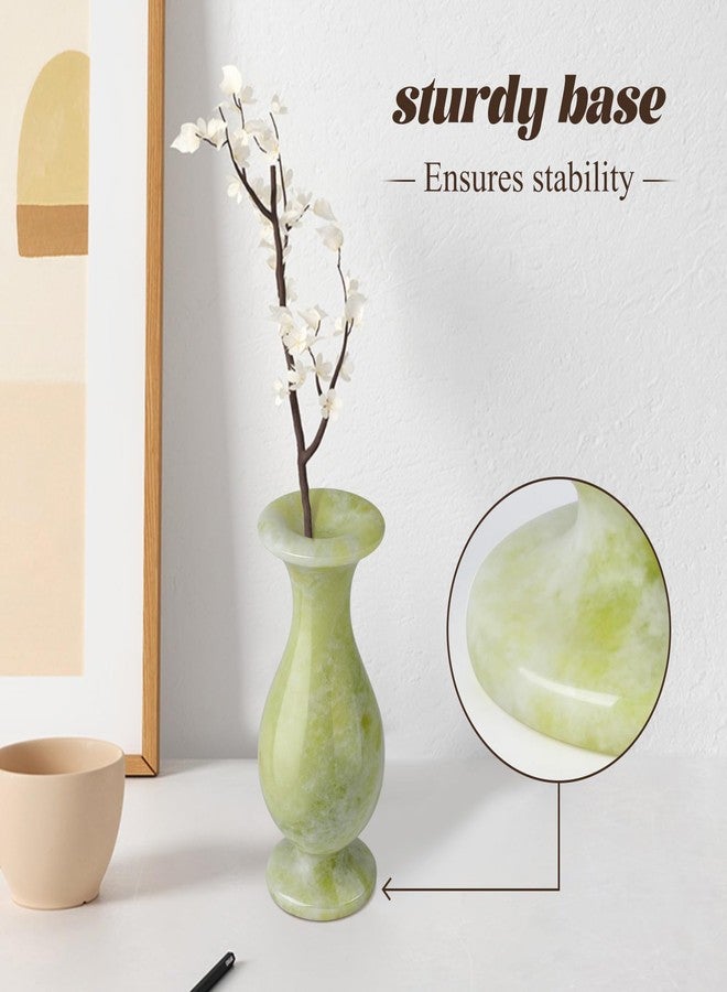 gemshan Jade Vase, Artistic Flower Vase for Home Decor, Coffee Table Centerpiece, Office Desk Ornament, Unique Gift for Women (Handcrafted Jade, Modern Design) - Image 5