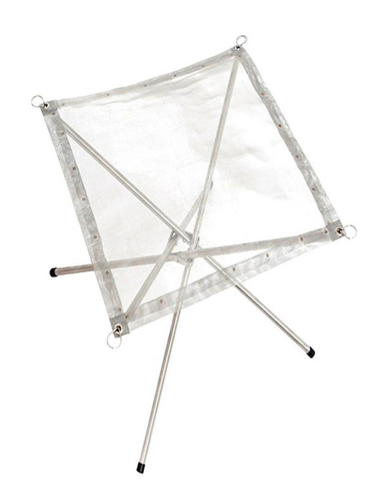 Gasin Lightweight Portable Outdoor Camping and BBQ Durable Stainless Steel Fire Pit, Foldable and Detachable, Suitable for BBQ, Camping and Hiking 56 x 56 x 43 cm  - Image 2
