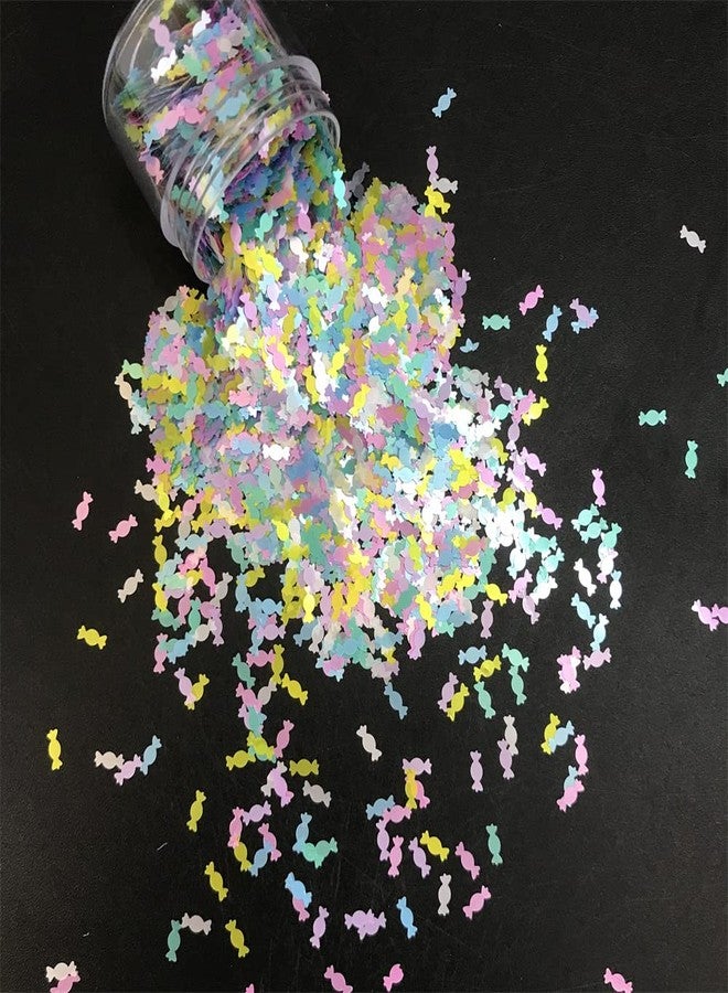 PrettyG 10 Grams/Pack - Colorful Mixes Candy Shape Glitter Sequins - Festival Rave Beauty Makeup Face Body Nail Craft Art Christmas Halloween Decoration (Color Mixes 2) - Image 1