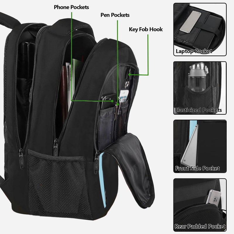 MATEIN Travel Laptop Backpack for Men, Business Anti Theft Slim Sturdy Laptops Backpack, Water Resistant College Computer Bag Gift for Women Fits 15.6 Inch Notebook - Image 4