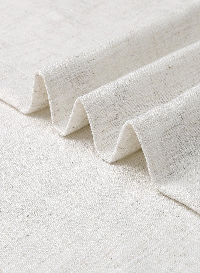 Randall Cream White Linen Semi Sheer Curtain Panels 95 Inches Long with Grommet Top Rustic Farmhouse Window Treatment Drapery for Bedroom Living Room, 54"x95"x2, Cream White/Linen - Image 5