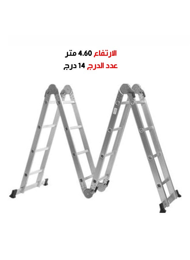 Aluminum folding ladder 4.60m/14steps - Image 3