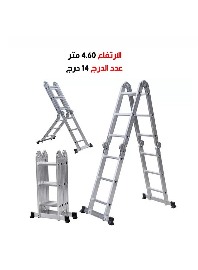 Aluminum folding ladder 4.60m/14steps - Image 5