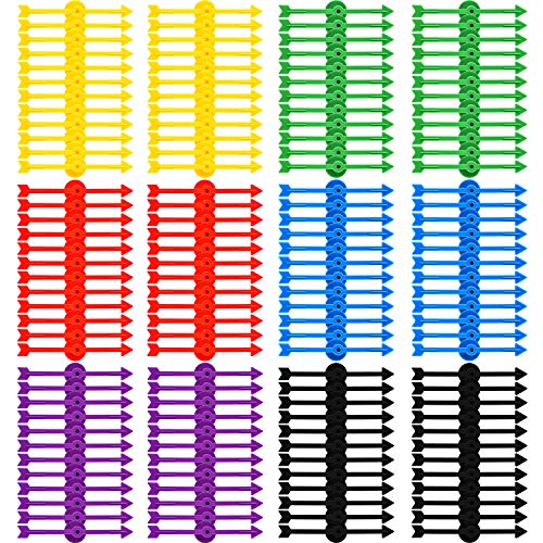 Tatuo 120 Pieces 4 Inch Arrow Spinners Board Game Spinner Plastic Arrow Game Spinners for School Party Supplies 6 Colors - Image 1