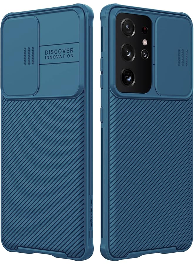 Nillkin Galaxy S21 Ultra Case Camshield Case With Slide Camera Cover Slim Protective Case For Samsung Galaxy S21 Ultra 6.8 Inch Blue - Image 1
