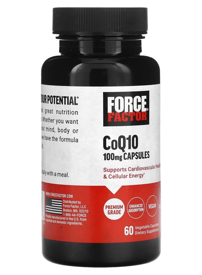 Force Factor CoQ10 100 mg 60 Vegetable Capsules - Image 2