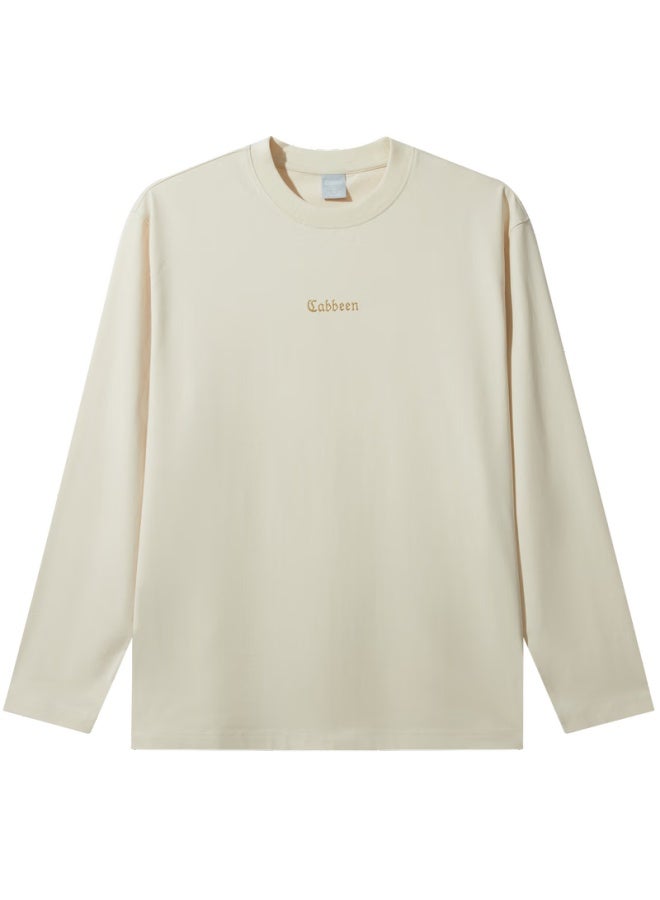 Cabbeen Men's T-shirt With Logo Design, Autumn Long Sleeve Tee