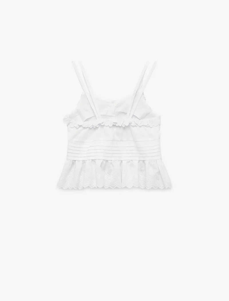 كوتون Strappy Crop Blouse