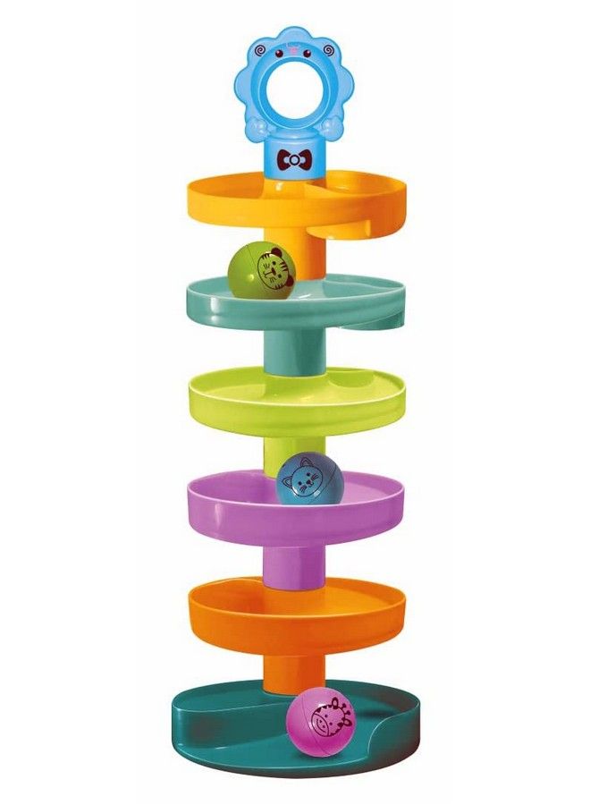 Magicwand Plastic Ball Drop Rolling & Swirling Cat Spiral Fun Tower Ramp For Baby And Toddlers Educational Toy【Made In India】【3 Yrs & Up】【Pack Of 1】【Multicolored】 - Image 1