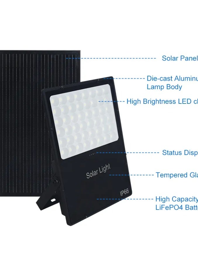 هاكوز كشاف طاقة شمسية خارجي مقاوم للماء IP65 من الألومنيوم فائق السطوع LED للفناء 800 واط  - Image 2