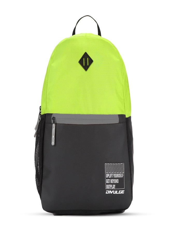 DIVULGE Coral 24 Liters Large Neon Casual Backpack with Laptop sleeve, Front Pocket and Water Bottle Pouch (Neon) - Image 1