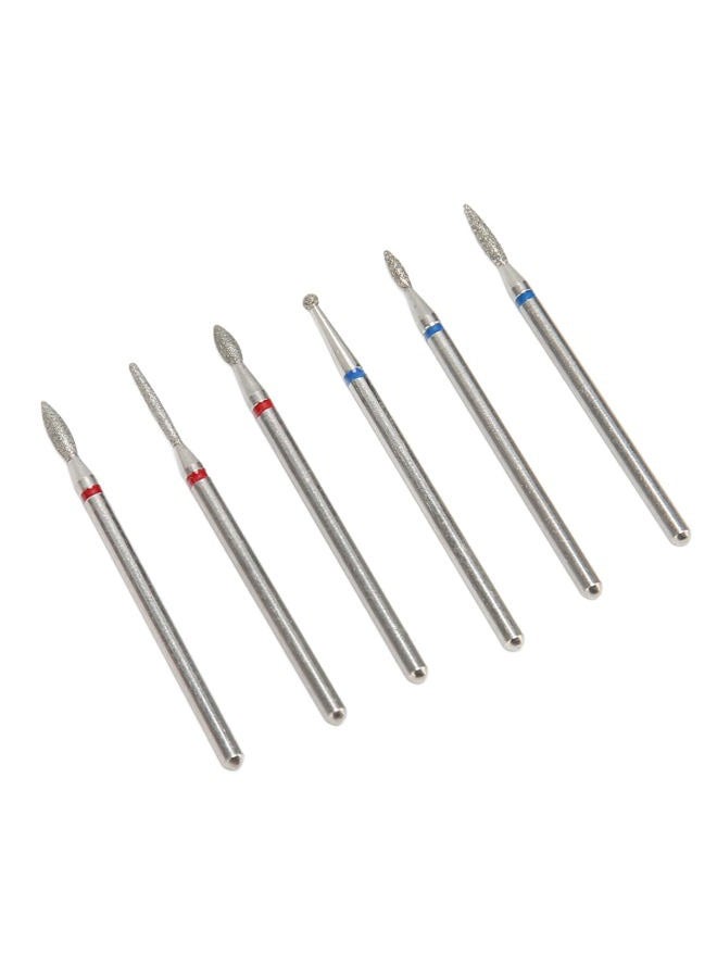 Brrnoo Russian Manicure Drill Bits,Russian Cuticle Drill Bit Set,6pcs Cuticle Remover Bits (Needle,Ball,Flame,Cylinder,Tapered), Nail Bit Stone Bit - Image 2