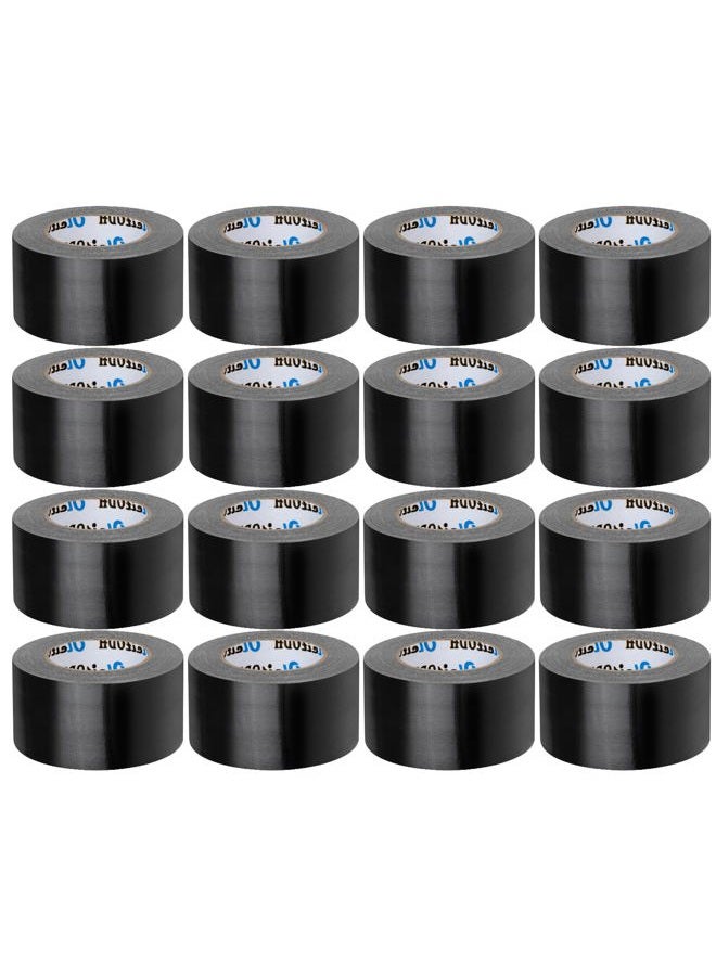 Oleitodh Pack of 16 Rolls of High Strength Black Adhesive Tape, 5 Cm X 27 M, Strong Adhesive Tape That Leaves No Residue, All Weather Resistant, Waterproof, Easy - Image 1
