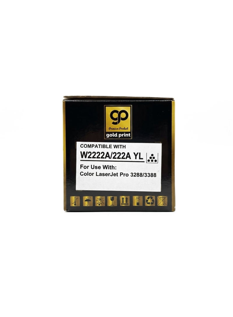 طباعة الذهب Gold Print Premium Toner Cartridge W2222A/222A Yellow Compatible For HP Color LaserJet Pro 3288, 33, Toner: Refined toner is infinitely close to original toner to achieve high color printing. - Image 3