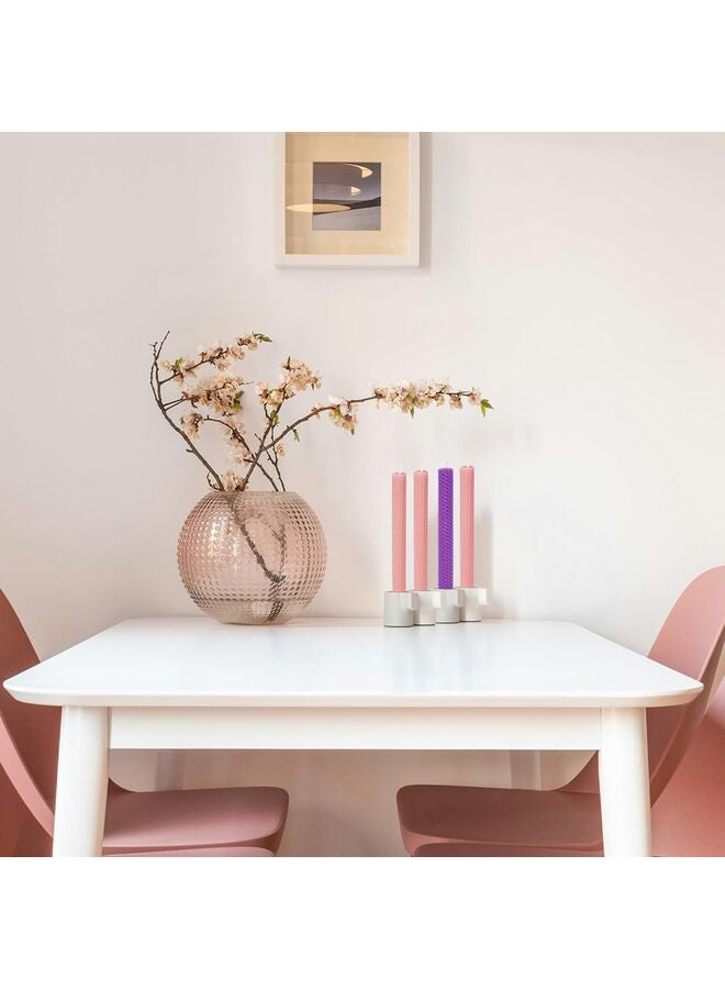 LAMAY 4PCS Beeswax Taper Candle, Drip-Proof Hand-Rolled, Great for Home, Holidays, Weddings, Women's Gifts (Pink Purple) - Image 4