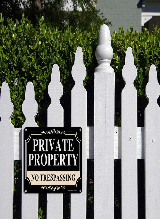 Faittoo 2 Pack No Trespassing Signs Private Property,10x7 Inch Rust Free Aluminum Metal Sign,Reflective,Fade Resistant,UV Protected,Weatherproof Up to 7 Years Indoor/Outdoor Use - Image 5