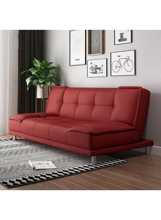 Ripple FURNITURE Uae Homes Fabric Sofa Bed for Living Rooms, Apartments, Offices, 185 cm (Red) - Image 1