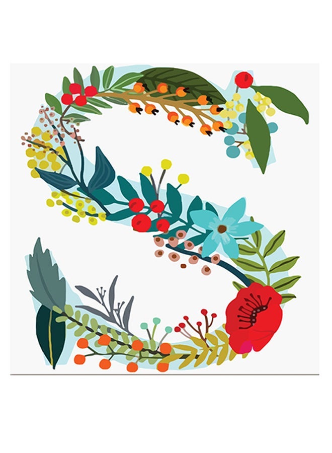 RYN Alphabet S Themed Wall Art Red/Blue/Yellow 30x30cm - Image 2