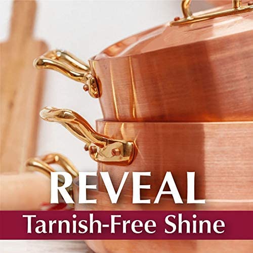 Wright's كريم تنظيف وتلميع النحاس والنحاس الأصفر من رايت - 8 أونصات - عبوتين - ينظف بلطف ويزيل البقع دون خدش، 8 أونصات (عبوة من 2) - Image 4