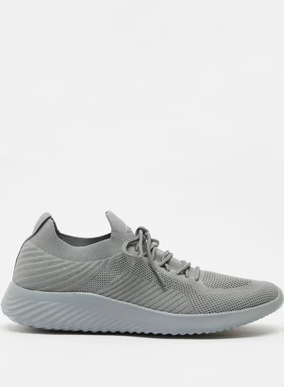داش Men Textured Lace Up Sports Shoes