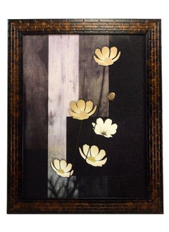 Indianara Indianara 3 PC Set of Floral Paintings 1110 Without Glass 52 X 125 95 X 125 52 X 125 INCH  - Image 3
