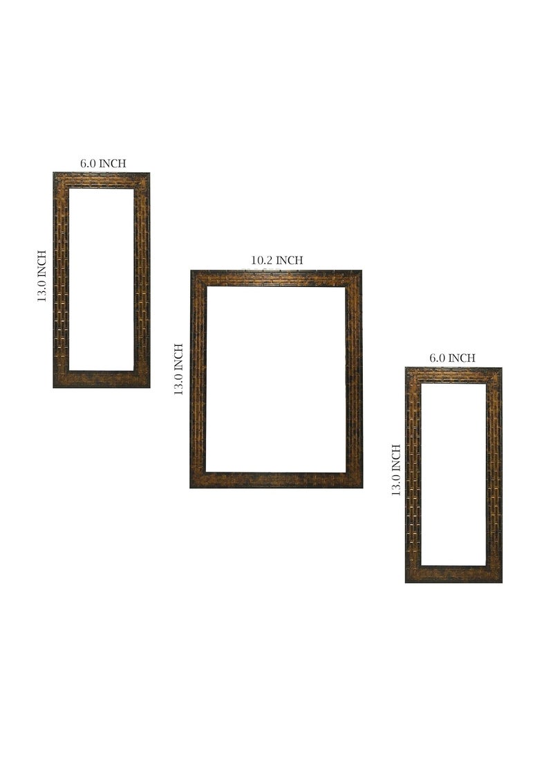 Indianara Indianara 3 PC Set of Floral Paintings 1110 Without Glass 52 X 125 95 X 125 52 X 125 INCH  - Image 5