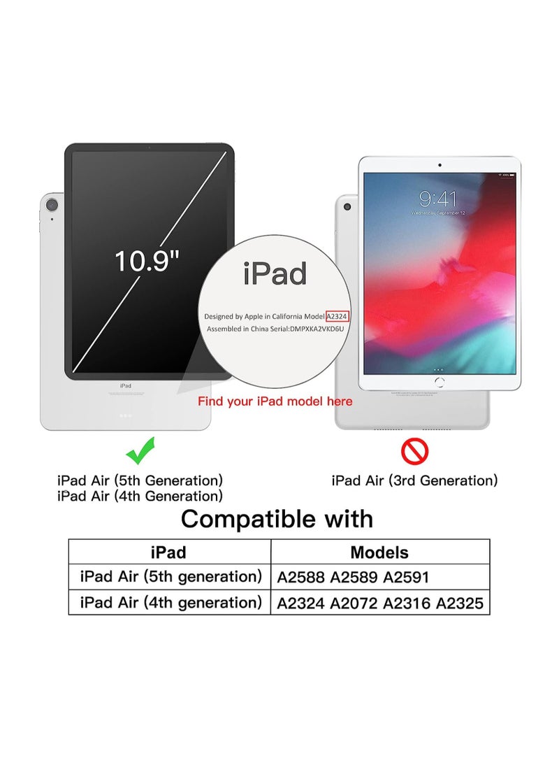 DUSALA Case for iPad Air 5/4 (10.9-Inch 2022/2020 Model 5th/4th Generation) Soft TPU Transparent Slim Shockproof Tablet Cover Support Pencil 2nd Charging (Clear) - Image 2