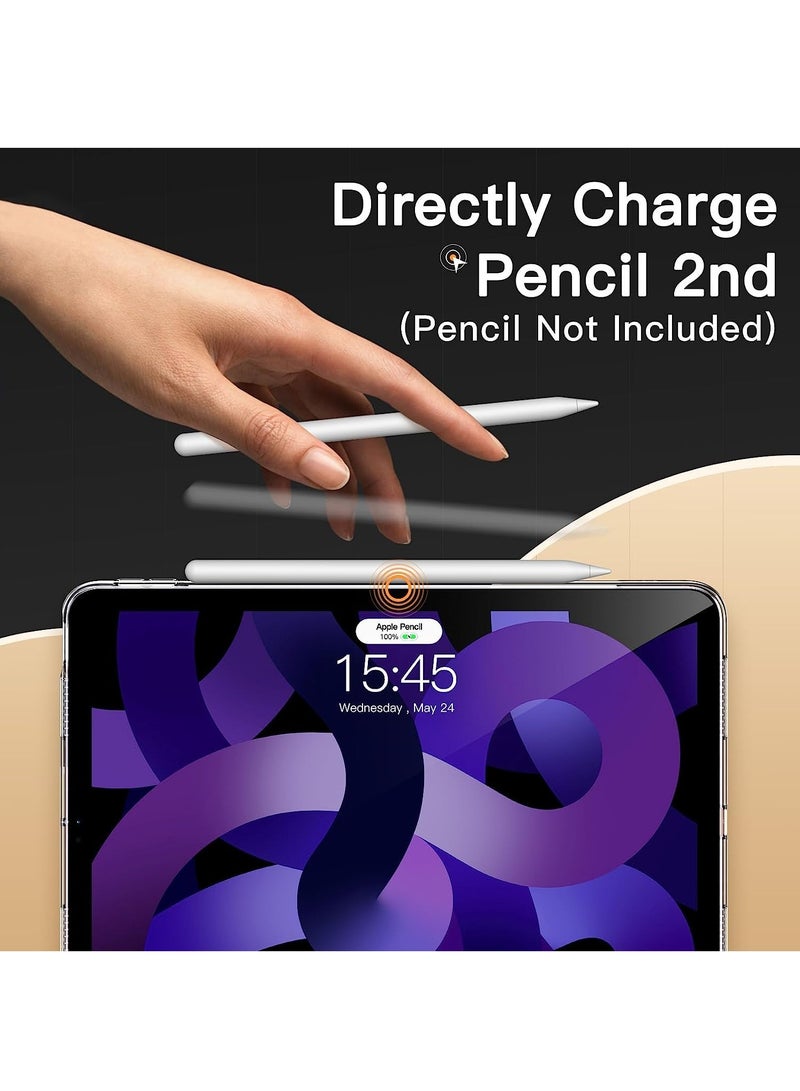 DUSALA Case for iPad Air 5/4 (10.9-Inch 2022/2020 Model 5th/4th Generation) Soft TPU Transparent Slim Shockproof Tablet Cover Support Pencil 2nd Charging (Clear) - Image 4