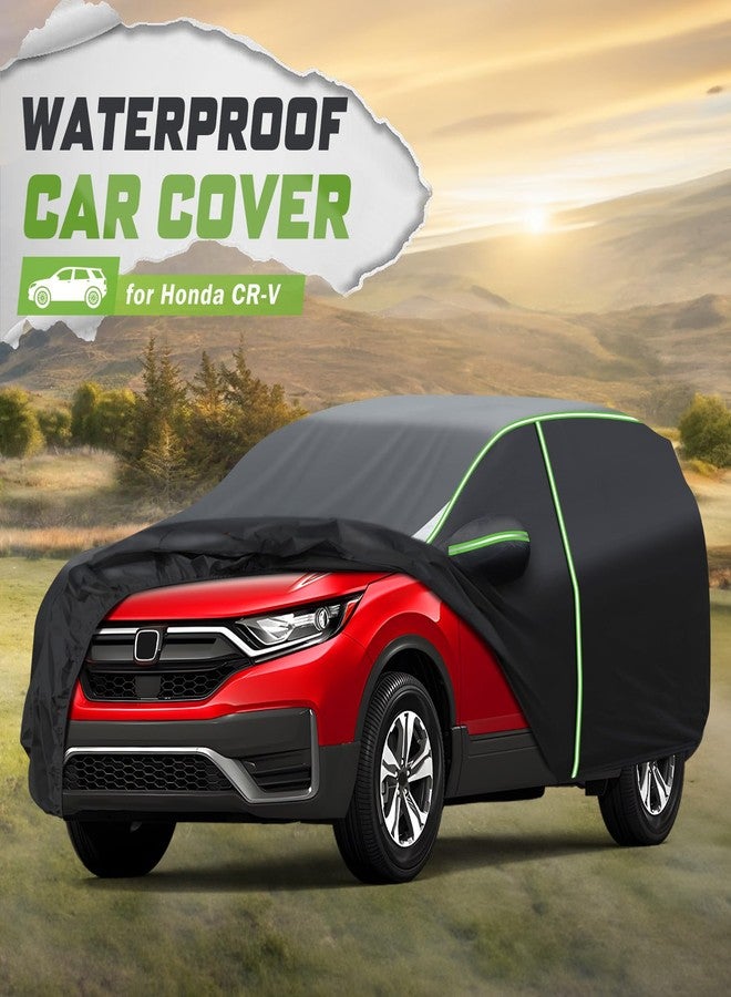 Mixsuper Liner غطاء سيارة Mixsuper Liner لهوندا CR-V موديلات 1997-2023، مصنوع من قماش 240T، مقاوم للماء والثلج والأشعة فوق البنفسجية والرياح، مناسب للاستخدام الداخلي والخارجي، غطاء كامل للسيارة مع ملحقات CRV - Image 2