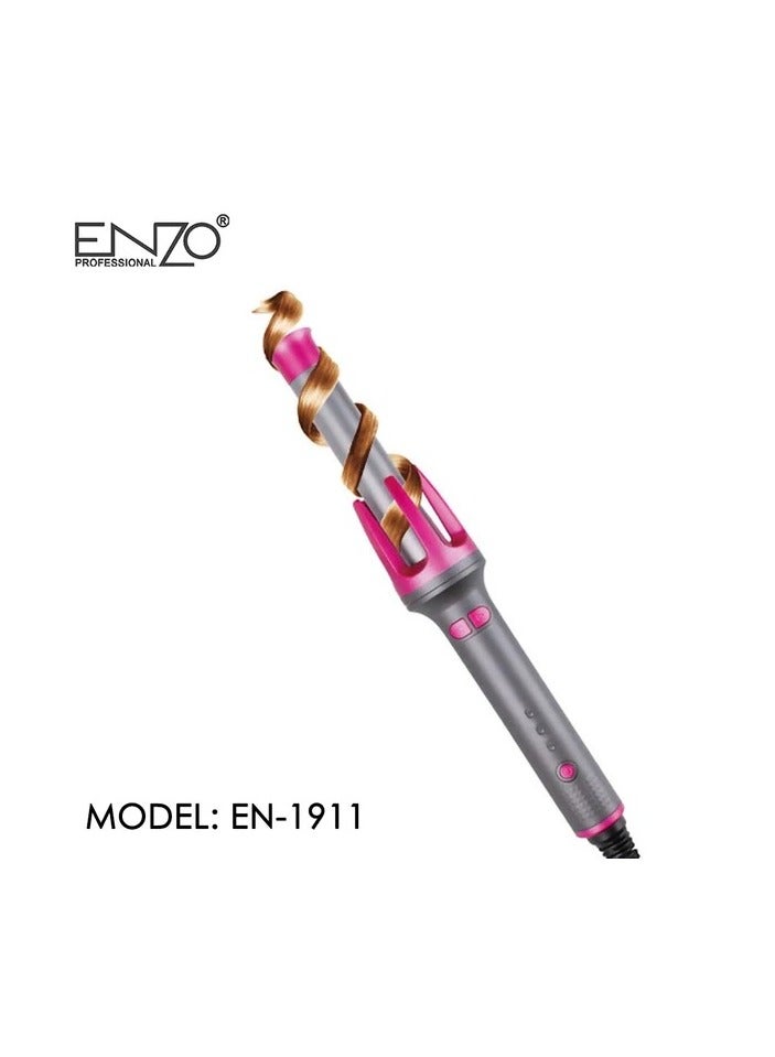 ENZO Professional مكواة تجعيد أوتوماتيكية إنزو مع 3 درجات حرارة تسخين سريع، دوران ثنائي الاتجاه، إيقاف تشغيل تلقائي، مضادة للحروق، مضادة للتشابك لتصفيف الشعر - Image 1