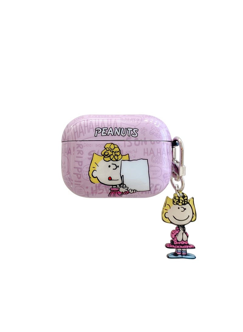 Peanuts Bear Printed Case Cover With Carabiner For Apple AirPods 1/2