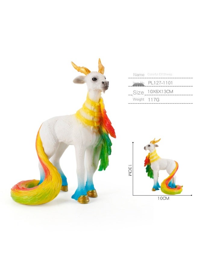 NIBEMINENT Large Unicorn Rainbow Horse Model - Educational Mythical Beast Toy for Kids