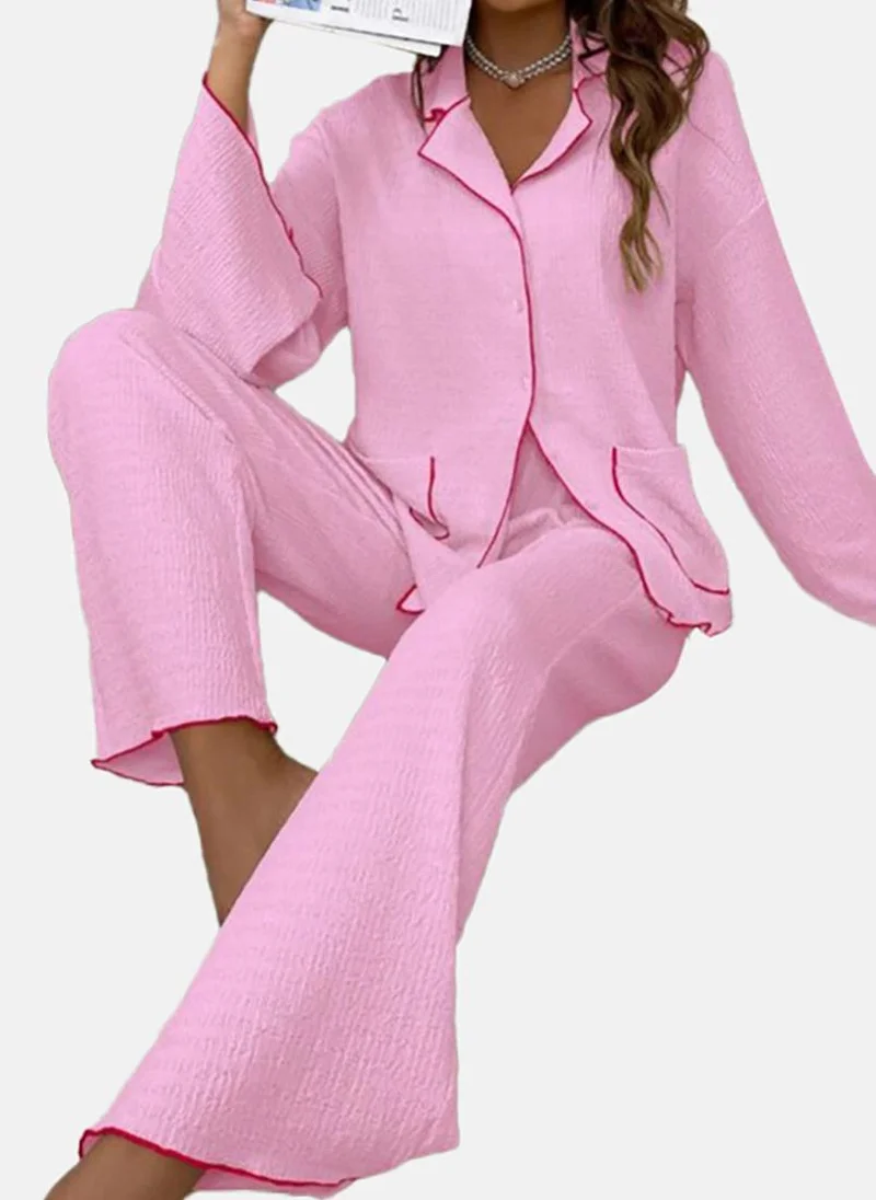 يونيكي Purple Solid Pyjamas & Shirt
