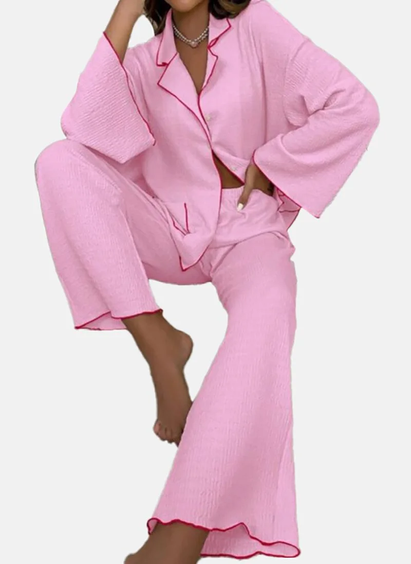 يونيكي Purple Solid Pyjamas & Shirt