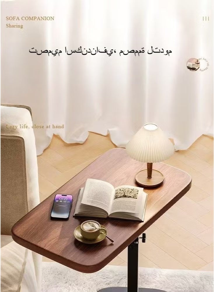 ULHYC Height-Adjustable Flip Coffee Table | Manual Lift Coffee Table (48-80cm) | Nordic-Style Sofa/Bedside Table | Brown - Image 2