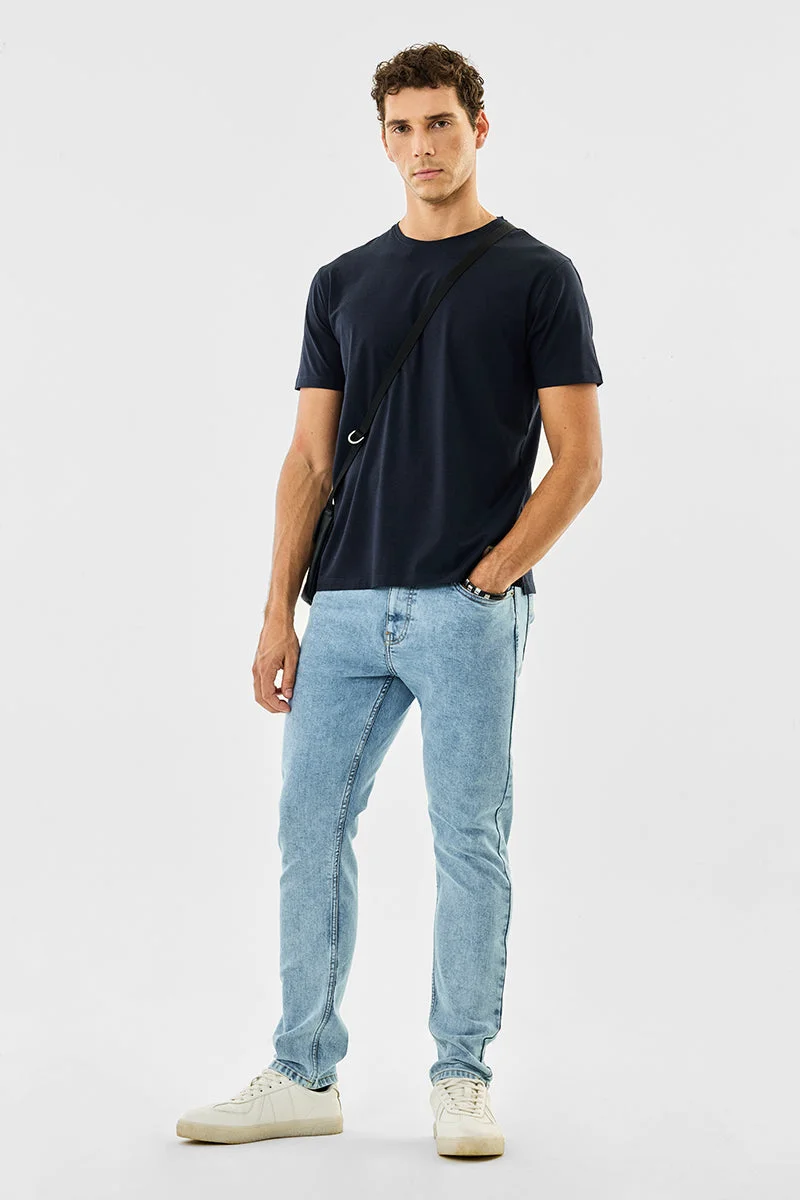 SNITCH Basic Side Slit Stretch T-Shirt