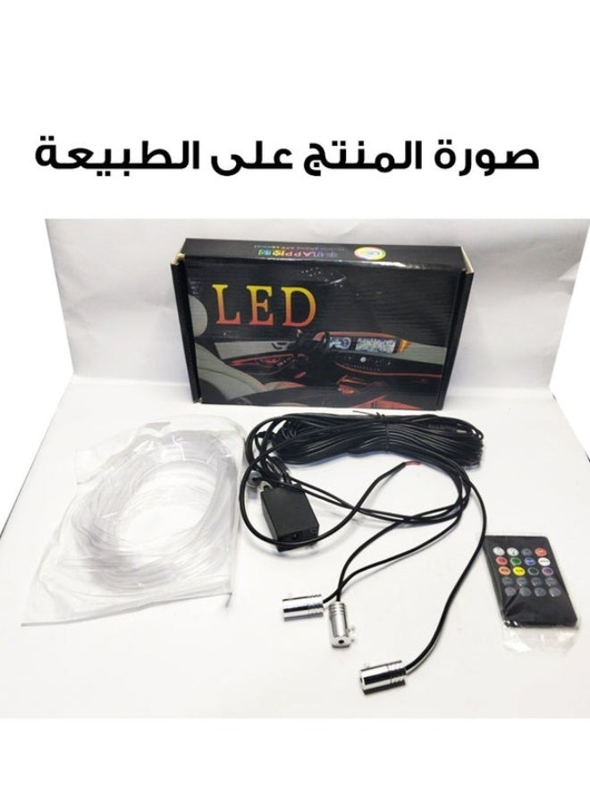 شريط إضاءة نيون داخلي رائع للسيارة متعدد الألوان بطول ٦ متر - تحكم نشط بالهاتف - Image 3